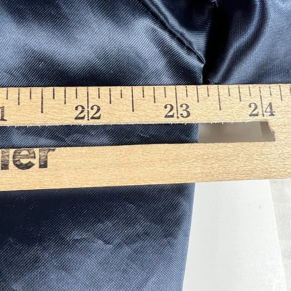 VTG 90s Swingster Chicago Bear Satin Jacket Medium Blue Snap Button NFL Football - Picture 12 of 13